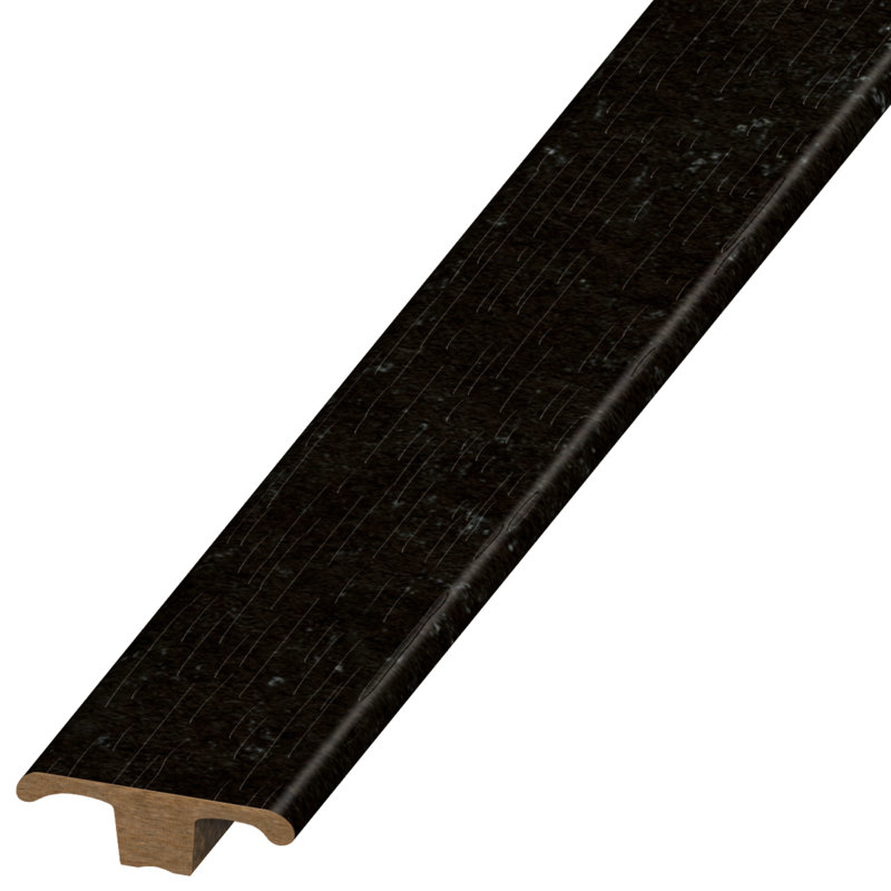 Moulure en T d'ingénierie en bois d'ingénierie de 0,5 po d'épaisseur x 1,59 po de largeur x 94 po de longueur, Noir