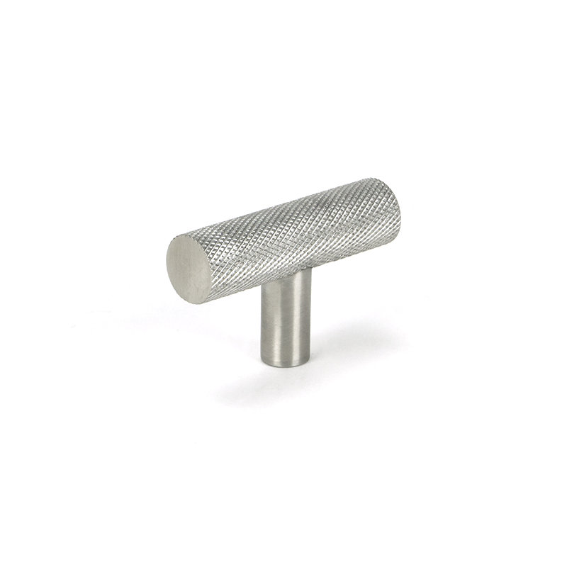 Brompton Cylindrical Knob, Satin Stainless Steel
