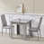 Grey Leather Line Chairs#2
