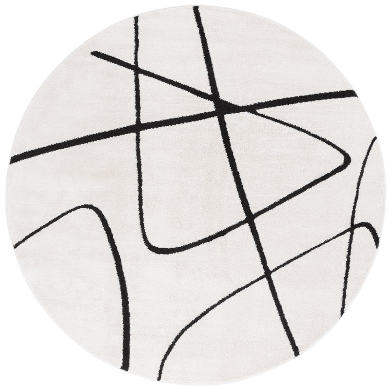 Abstract Area Rug, Round 201cm