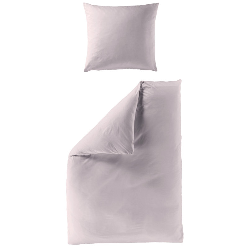 Feinbiber Winter-Bettwäsche Blakeley 100% Baumwolle, Pink, 220 x 240 cm - 2 Pillowcase (80 x 80 cm)