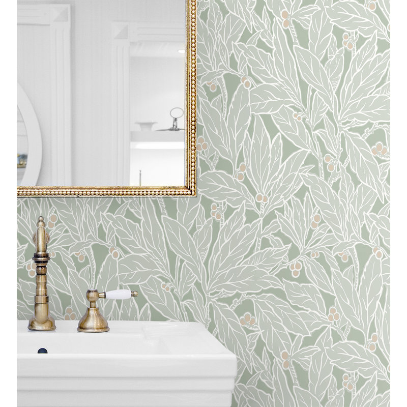 Rouleau de papier peint L 33 pi x l 20,9 po, Menthe verte