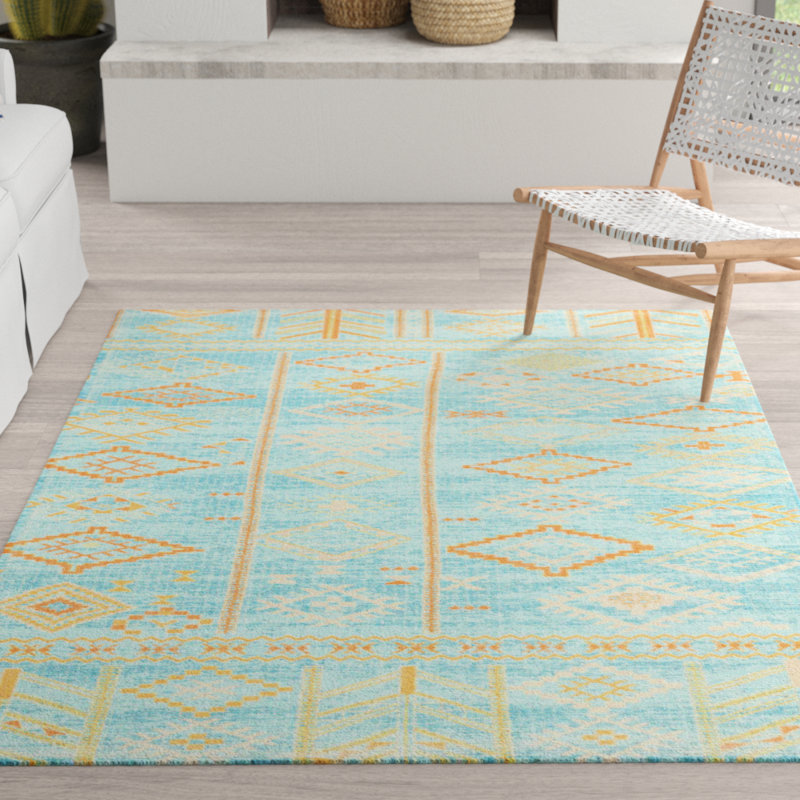 Rafael Southwestern Polyester Rug, Rectangle 6'6" x 9'6"