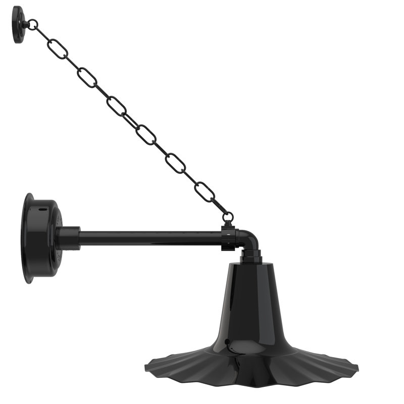 Iris LED Wall Light, 7.5" H x 16" W x 16" D, Black