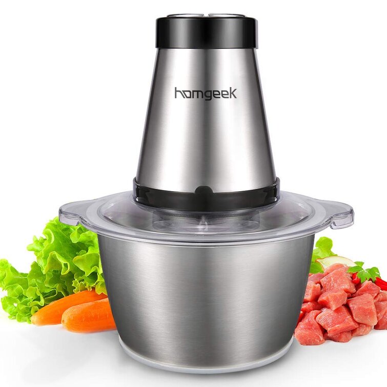 Electric Food Processor & Vegetable Chopper, High Capacity Grinder for  Meat, Onion, Powerful 300W Motor 2 Speed & Bi-Level Dual Layer Stainless  Steel