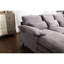 Canapé modulaire en U, 4 places avec méridienne, tissu éponge, gris pour le salon de la décoration intérieure, coussin double, 4-75624321