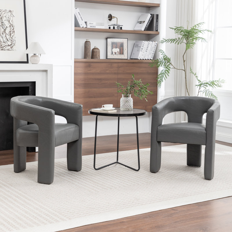 Chaises de salle à manger rembourrées Caleb, Gris