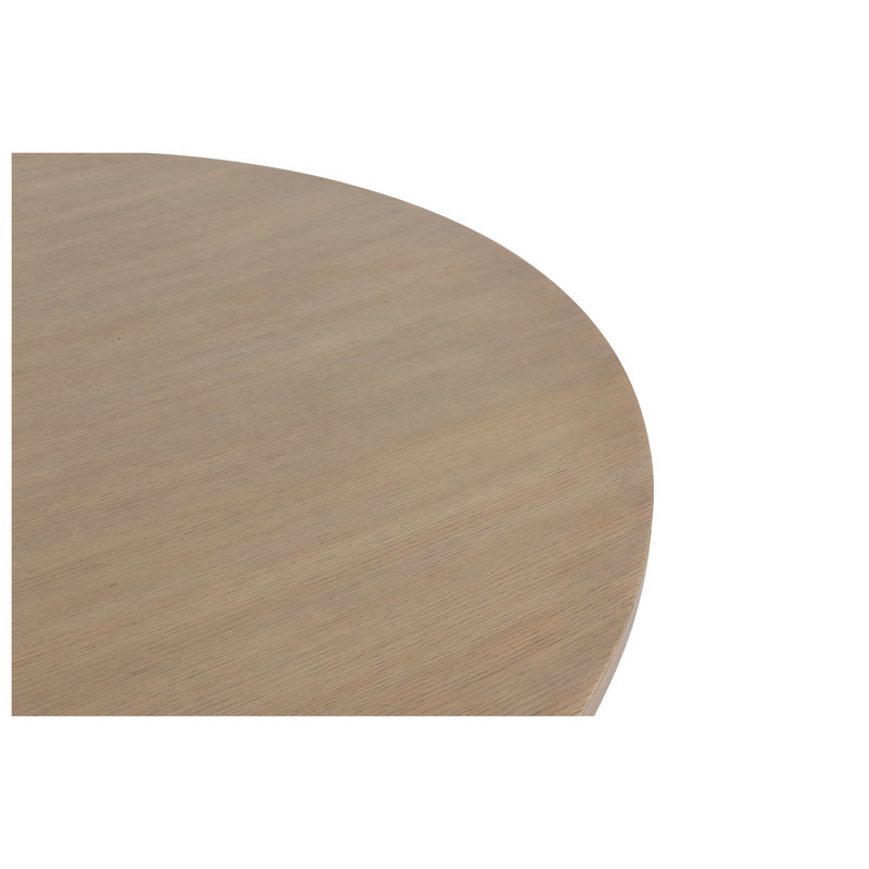 Everett Oak Round Solid Wood Dining Table