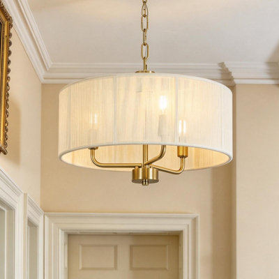 Luminaire suspendu 4 lumières en rotin