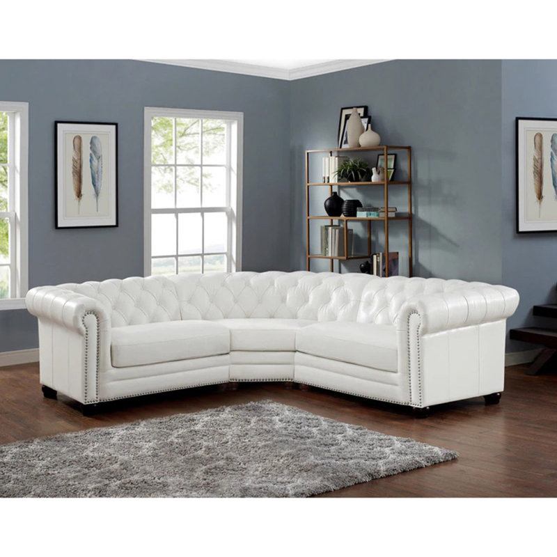 Canapé modulaire moderne en cuir Aliso