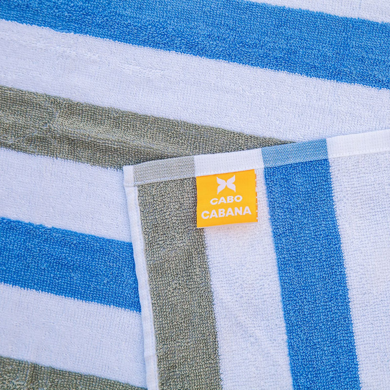 Cabo Cabana Chaise Cover 30x85 (2/Pack), Gray/Navy