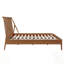 Lit plateforme en bois de bambou massif avec tête de lit haute de style moderne Mid-Century, sans sommier tapissier-418477412-418477413