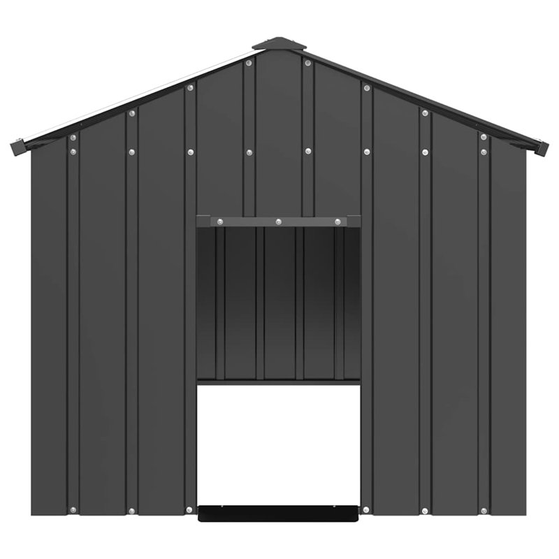Barys Galvanised Steel Dog House, 101cm H x 114cm W x 202cm D, Anthracite