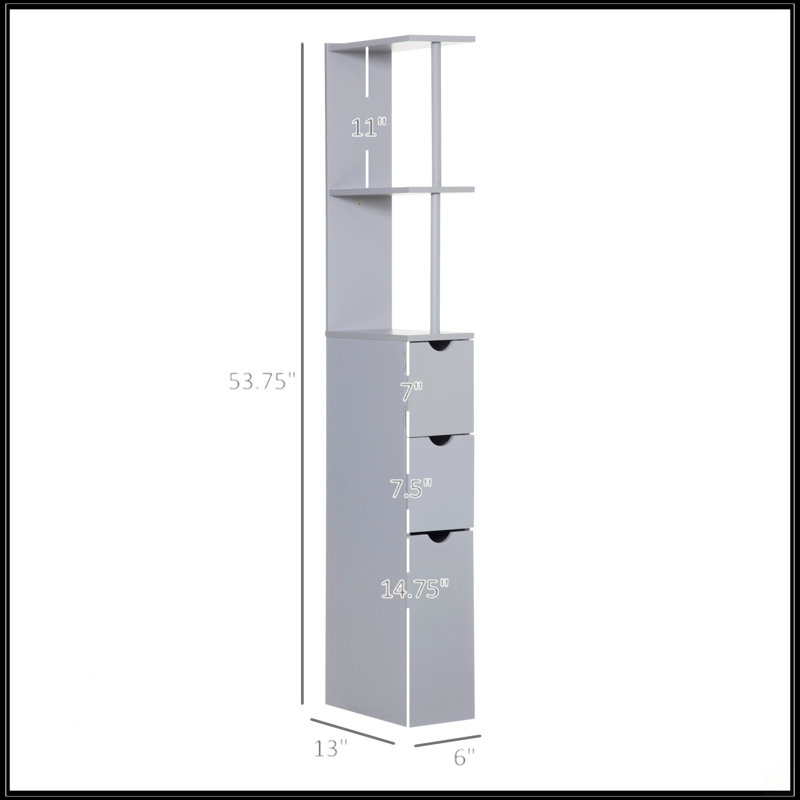 Armoire de rangement 54 po, Grey