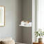 Set of 4 Gray Plastic Floating Wall Shelves for Display-2124519341