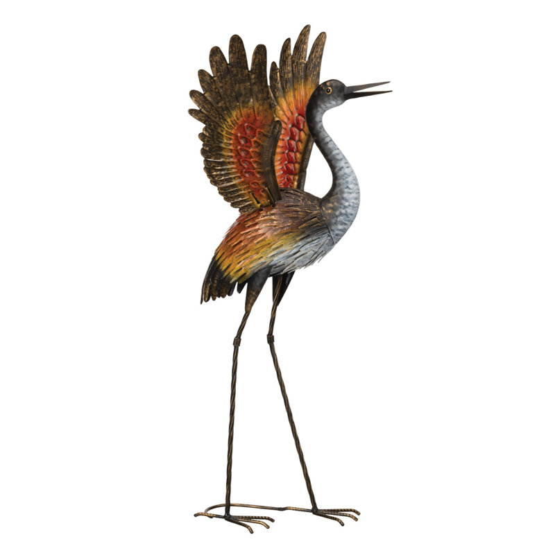 Statue d'oiseau en métal pour jardin, Inférieur