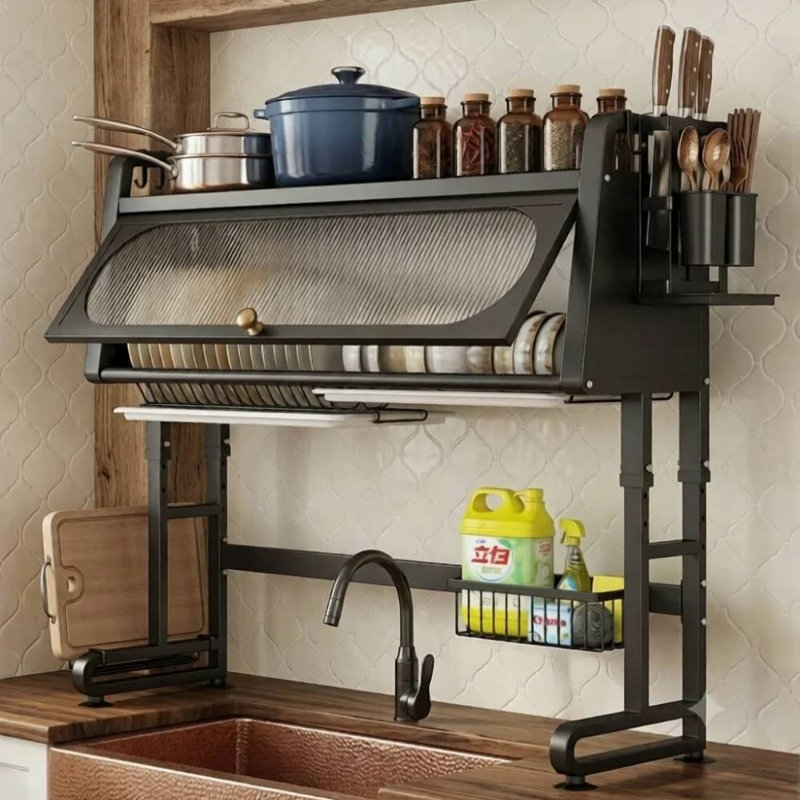 Three-Tier Dish Rack (Black)