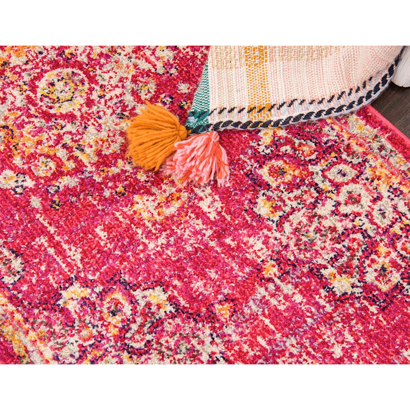 Tapis rose Pennylane, Carré 8 pi