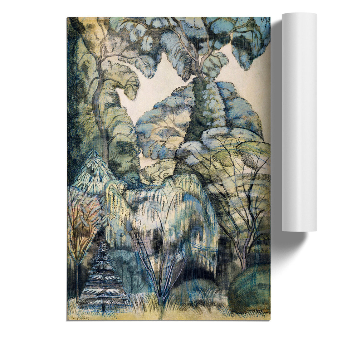 Trees in Bird Garden by Paul Nash - Frameless Print