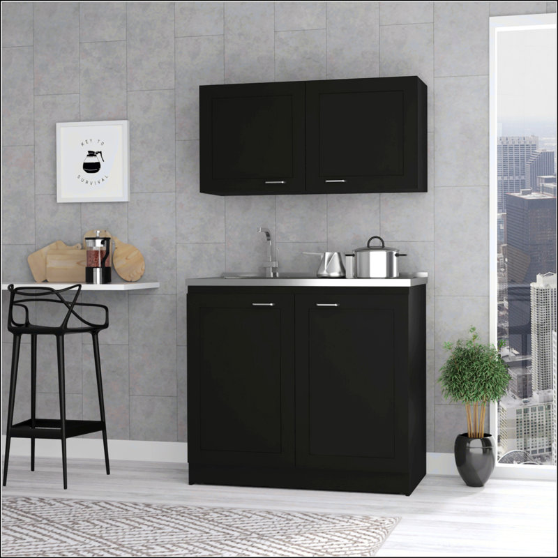 Armoire rectangulaire 2 pièces, Noir