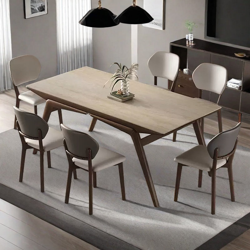 Table de salle à manger moderne et simple, H 29,52 po x L 55,11 po x l 31,49 po