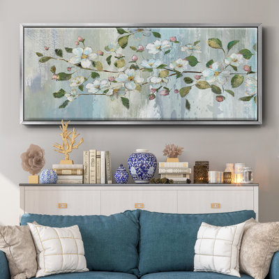 Painterly Blossoms - toile encadrée