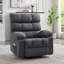 Fauteuil inclinable manuel ergonomique avec fonction pivotante et poches de rangement latérales pour les petits espaces.