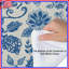 Édredon bleu floral-123334873