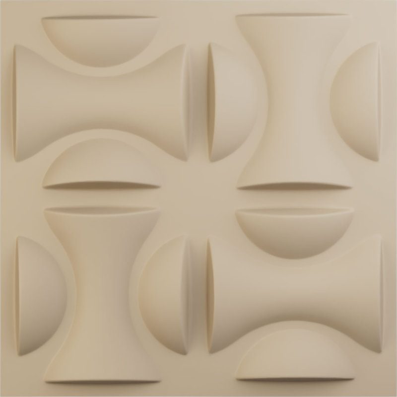 Panneau mural décoratif 3D York EnduraWall, Satin beige fumé