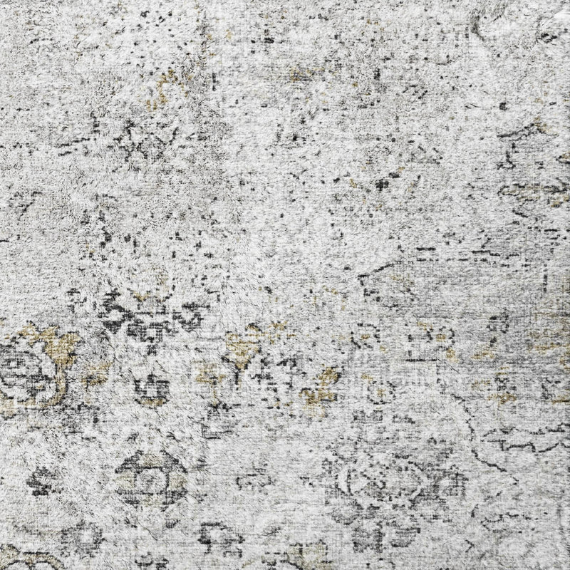 Premium Machine Washable Dream Shag ADS92 Ornate Rug, 8' x 10', Dove