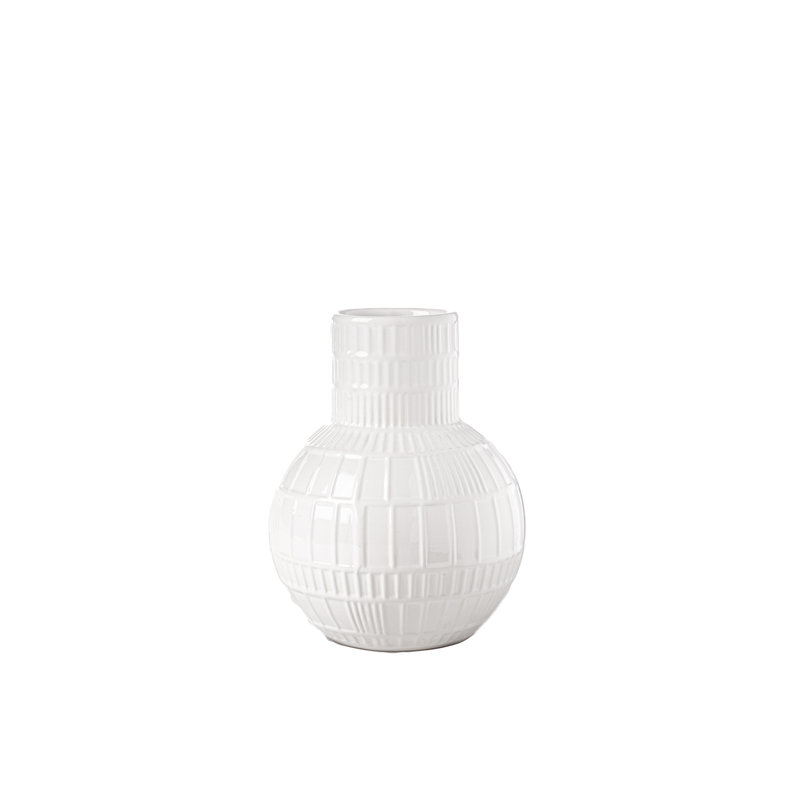 Urban Trends Collection Ceramic Table Vase, 6.75" H x	5.25" W x 5.25" D
