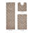 Branston Premium 100% Cotton 1990 GSM 3-Piece Tufted Chevron Bath Rug Set with Non-Slip Spray Latex Backing, OEKO-TEX® Certified, Super Absorbent & Machine Washable, Beige-1336689652-1336689648