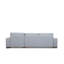 Canapé d'angle avec structure en bois de hêtre et pieds en noyer, tissu gris clair, 114,2 x 76,4 x 33,5 pouces | 100% polyester, nettoyage à sec | Comprend 2 coussins portables (17,7 po x 17,7 po) | Design scandinave élégant pour les espaces de vie modernes-871636723-871636724