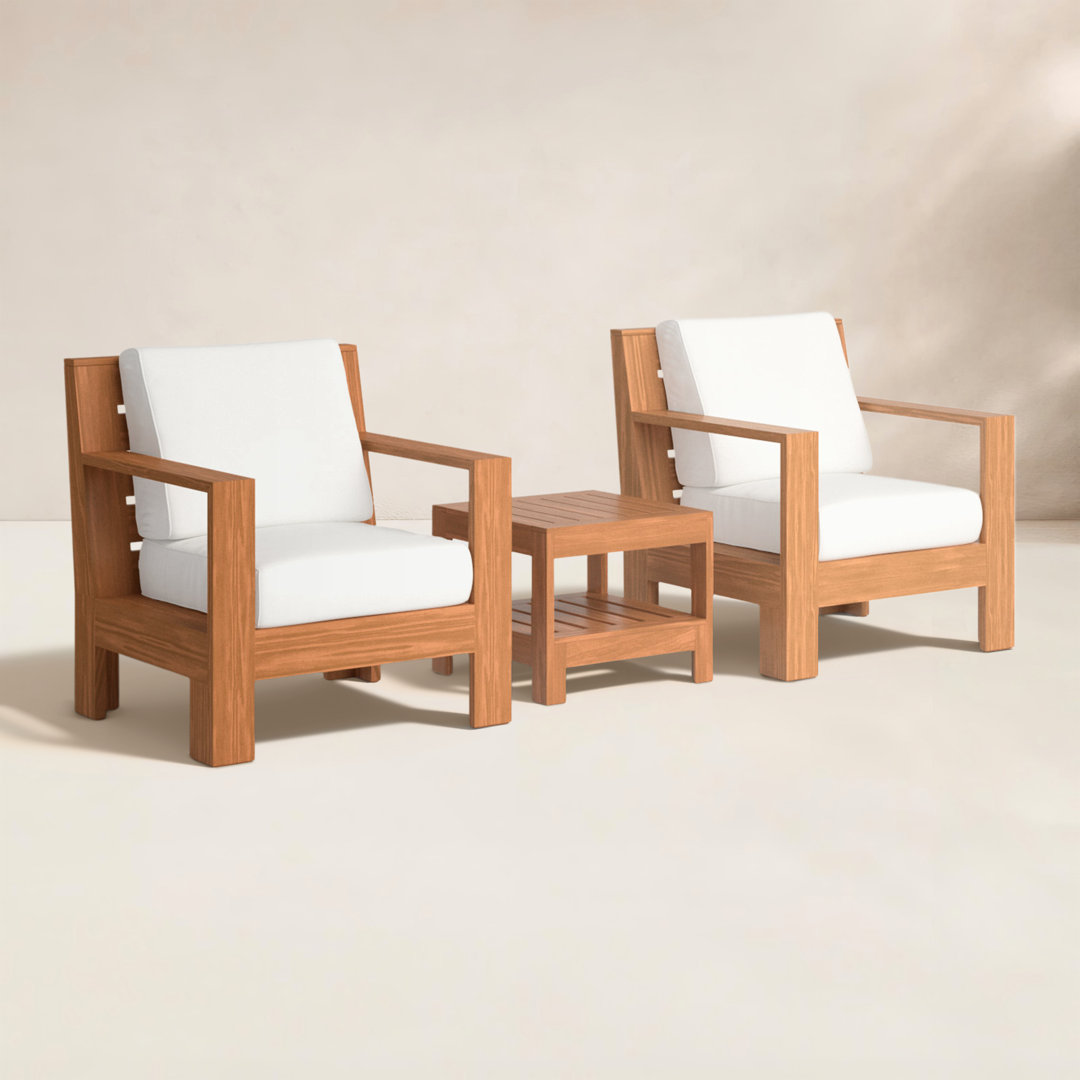 Bogota Teak Side Table Birch Lane™ Cushion