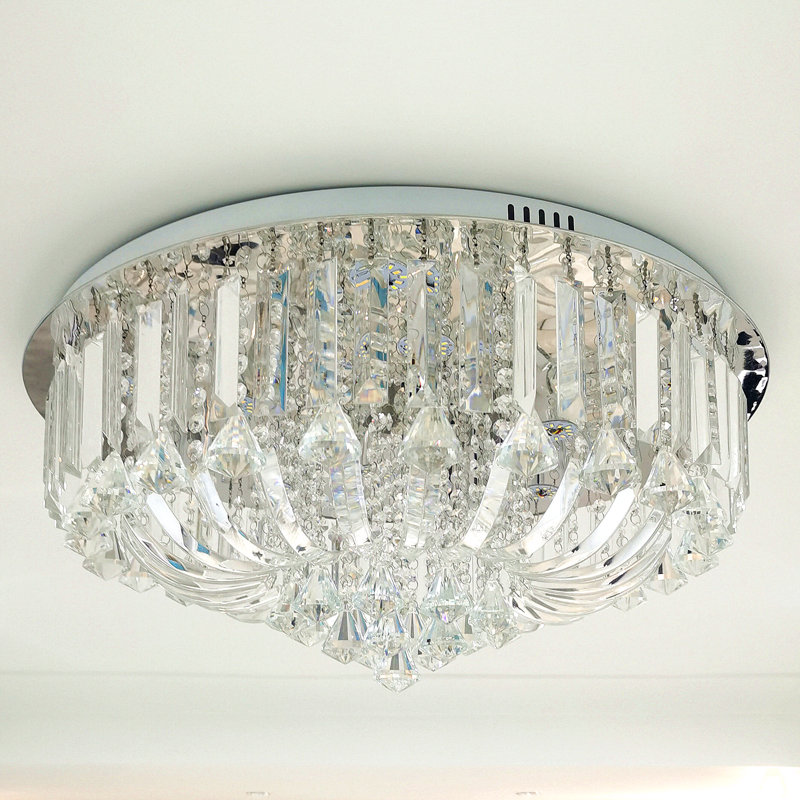 Marks LED Flush Mount, Clear, 27cm H x 65cm W x 65cm D