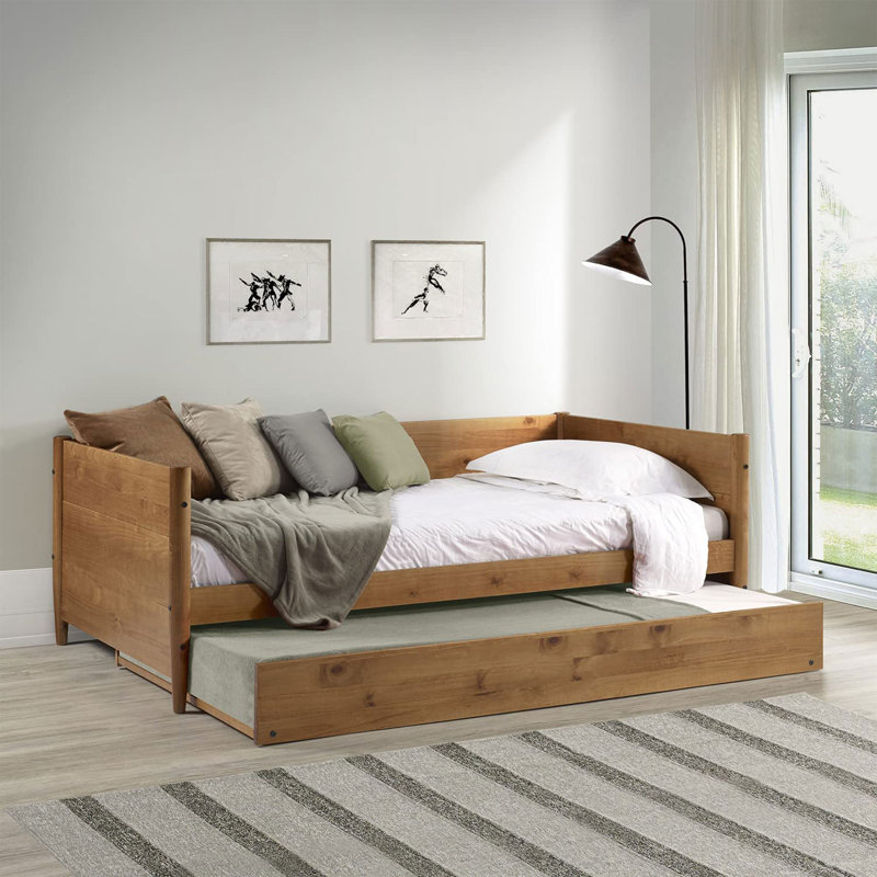 Camello Twin Daybed with Trundle, Castanho Brown