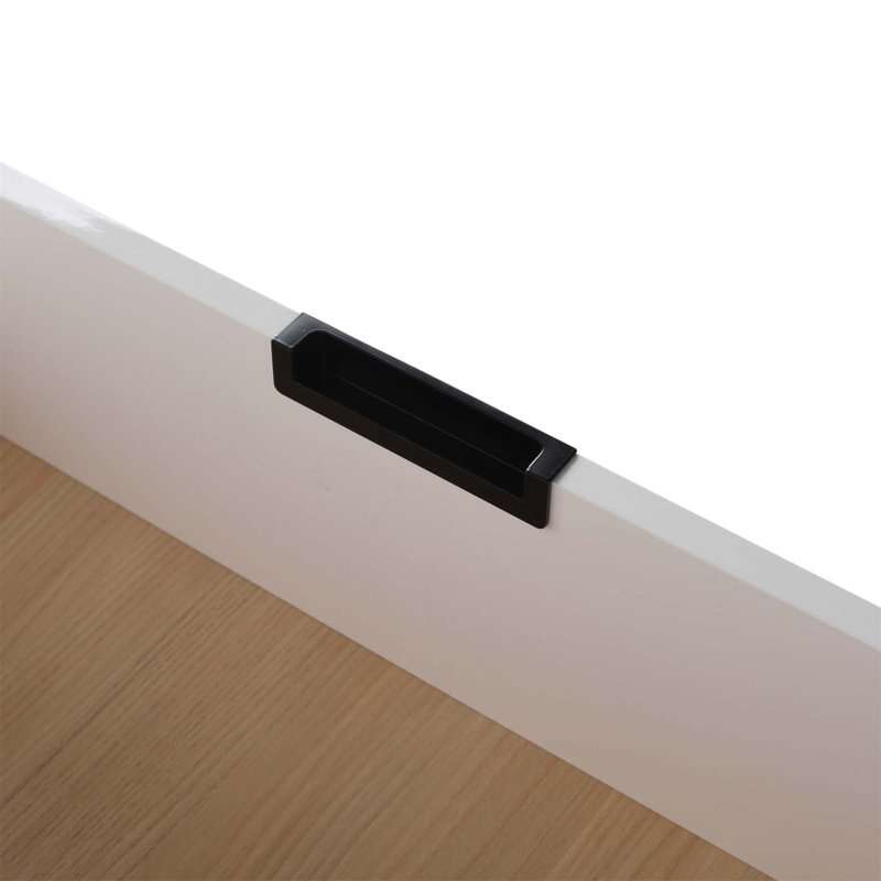 Armoire de salle de bain murale de 24 pouces avec tiroirs à fermeture en douceur et design flottant, finition brillante pour les espaces modernes