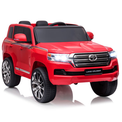 12V 2-Seater Kids Ride On Truck, Electric Car w/Remote, 3 Speeds, LED Lights, Music, Horn & Suspension, Toy Vehicle