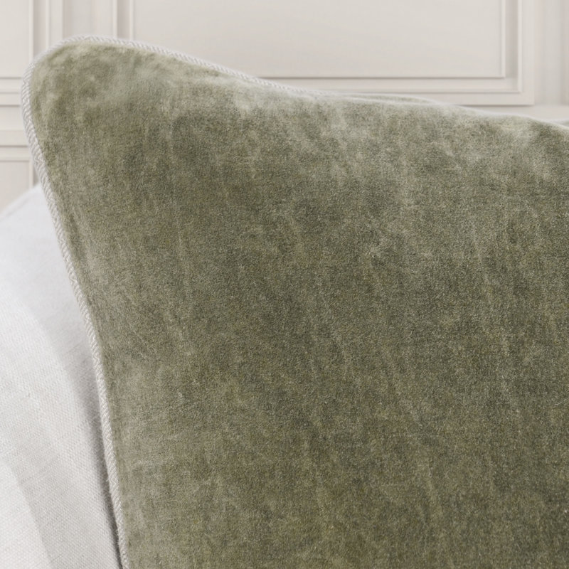 Harriet Pillow Cover & Insert, Moss Green, Square 22"