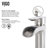 Giovanni Titanium 17" L x 17" W x 6" H Round Glass Vessel Bathroom Sink with 11" H Faucet-517060357-517060358
