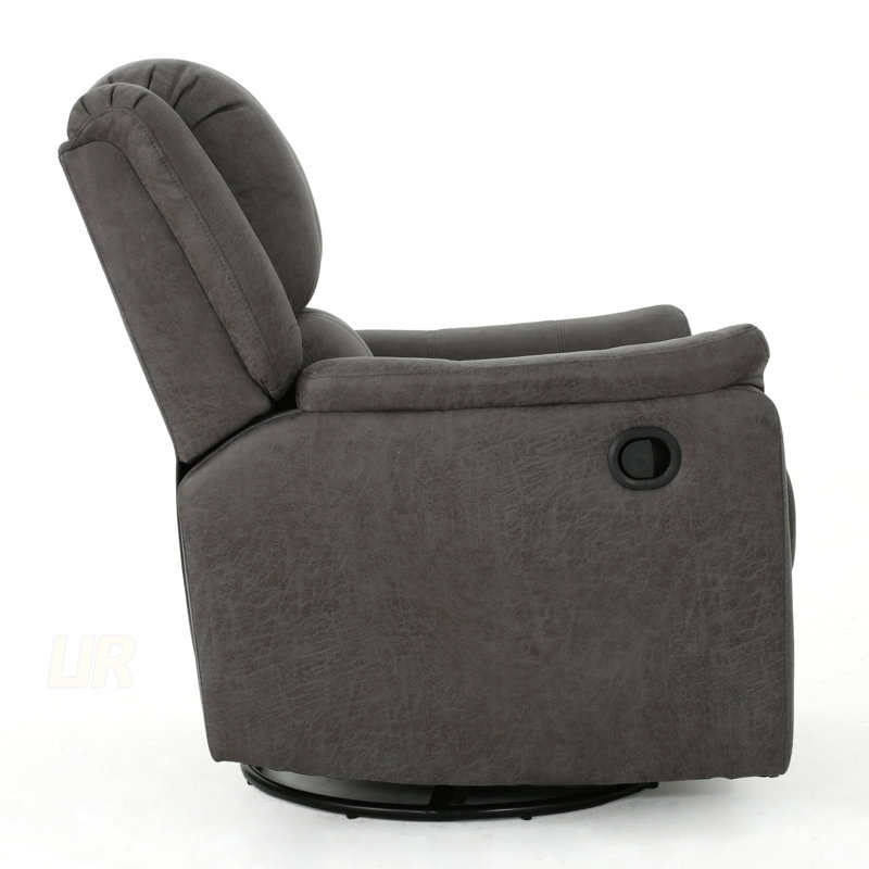 Fauteuil inclinable et confortable avec pivot, rembourrage moelleux et design polyvalent pour la vie moderne, Ardoise