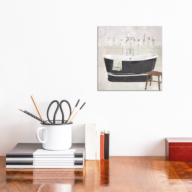 Bathroom Florals by Milli Villa - Wrapped Canvas Gallery-Wrapped Canvas Giclée, 30.48 cm H x 30.48 cm W