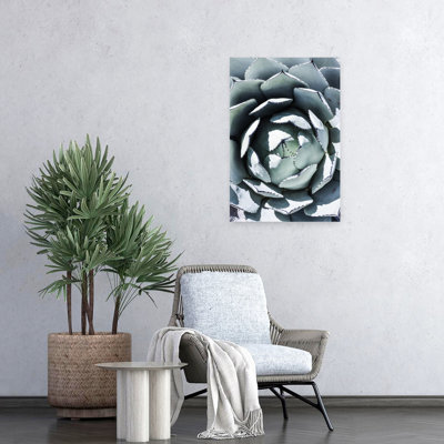 Art contemporain contemporain abstrait avec cactus