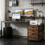 Bureau d'ordinateur compact, style industriel