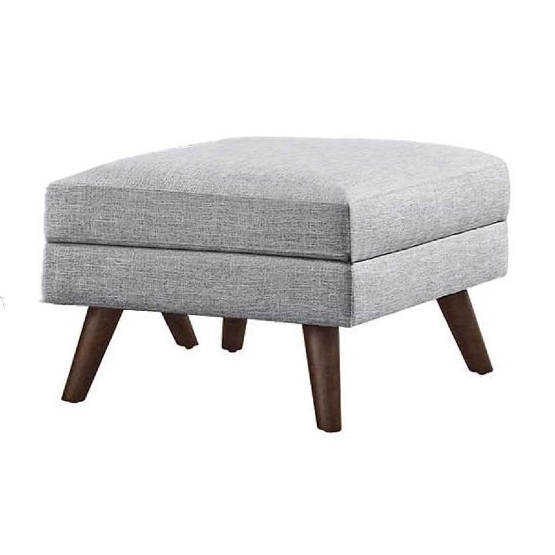Repose-pieds Luiken, Polyester gris, Dark brown