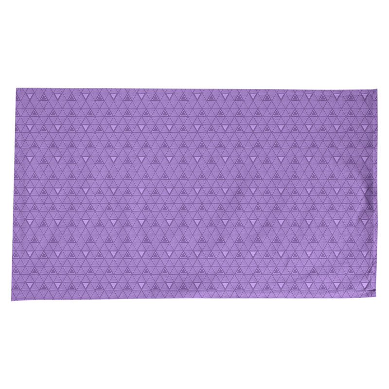 Nappe géométrique en coton - Triangles dessinés à la main, collection Jordao, lavable à la machine, Mauve, L 102 po x l 58 po