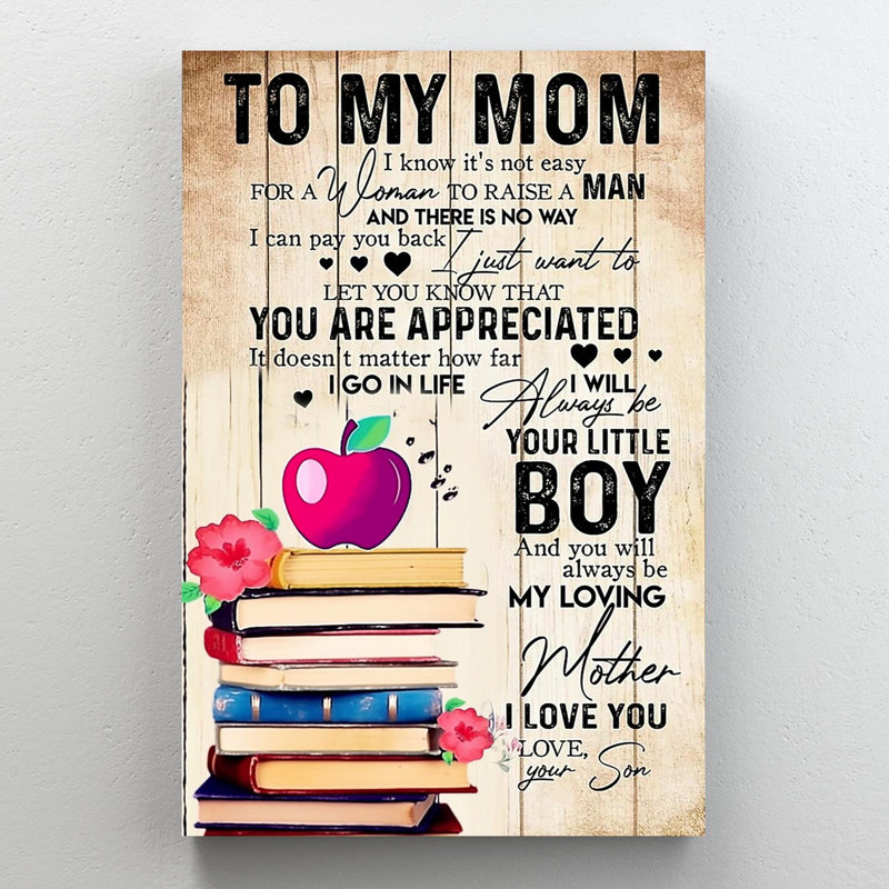 To My Mon Love Your Son - 1 pièce, impression sur toile tendue, H 36 po x l 24 po x P 1,25 po