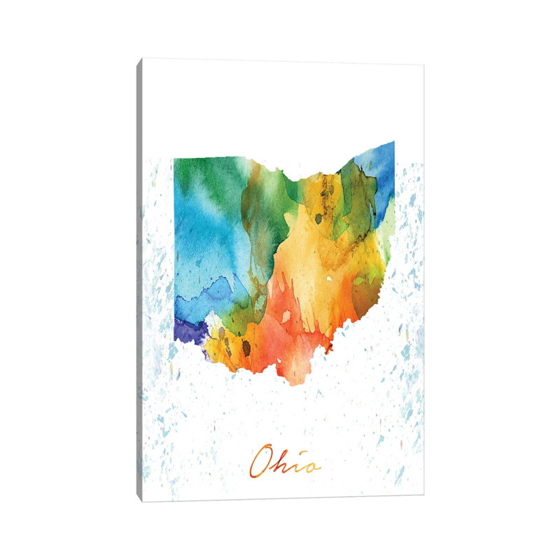 Ohio State Colourful - Wrapped Canvas Painting, 66.04 cm H x 45.72 cm W
