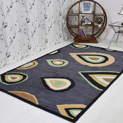 Tapis rectangulaires en laine touffetés à la main Paxtonville