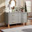 6-Drawer Double Dresser With Solid Wood Frame & Metal Handles, 47.24 L Storage Cabinet-1568553273